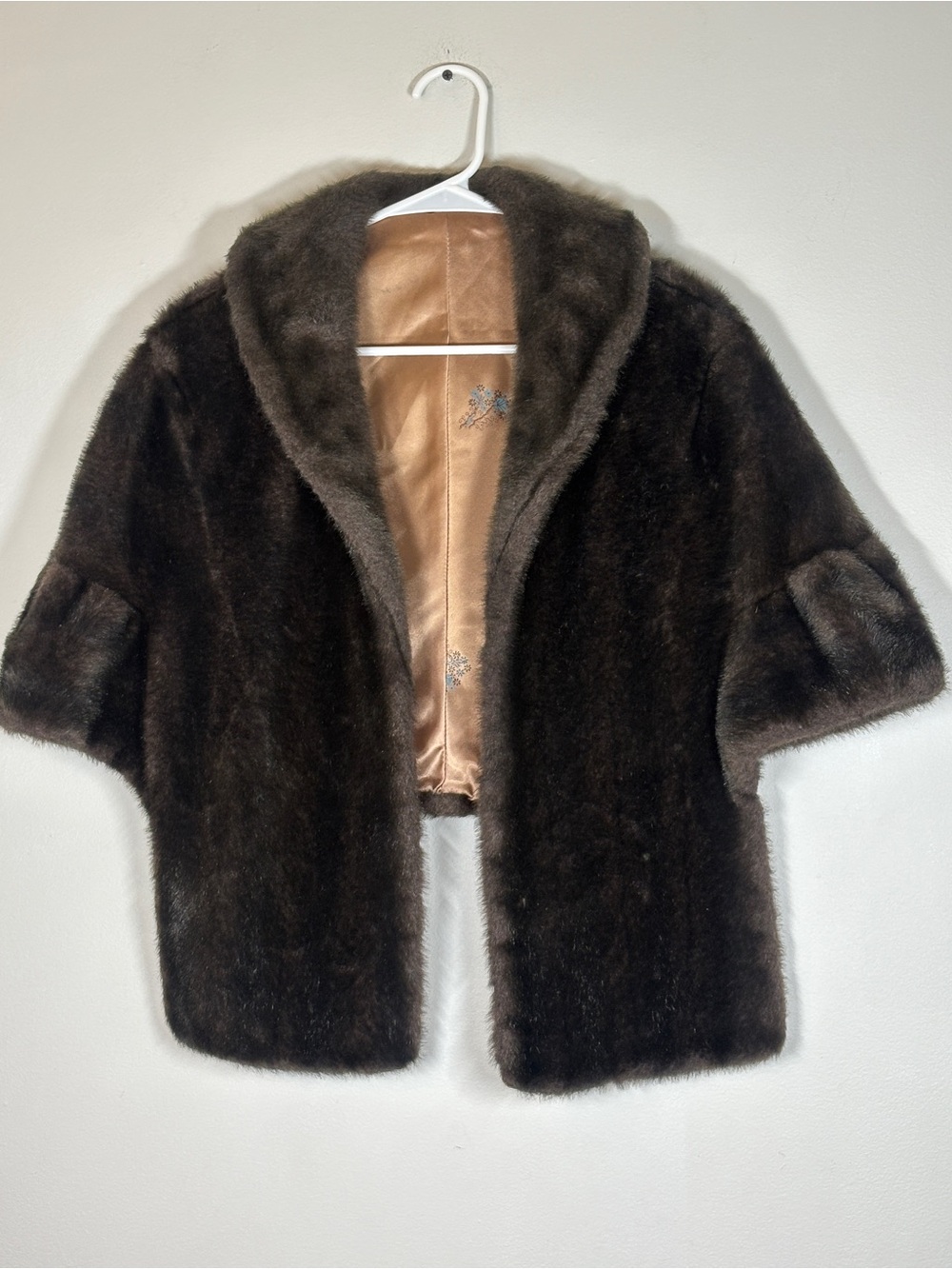 Source Unknown Dark Brown Mink Fur Panel